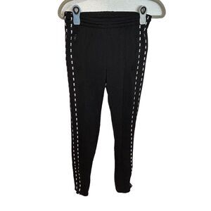 Victoria's Secret PINK Joggers Black Women's Size Small Sweatpants Zipper Ankles